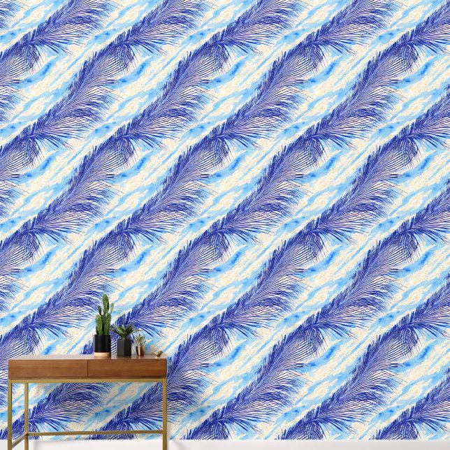 Palmenblättern Moderne Muster Chic Tapete (Korridor)