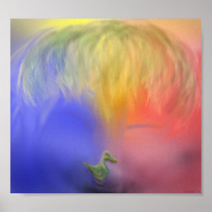 Palmenenten-Wegdruck Poster