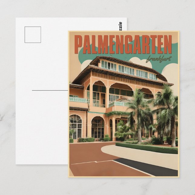 Palmengarten Botanischer Garten Frankfurt Postkarte (Vorne/Hinten)