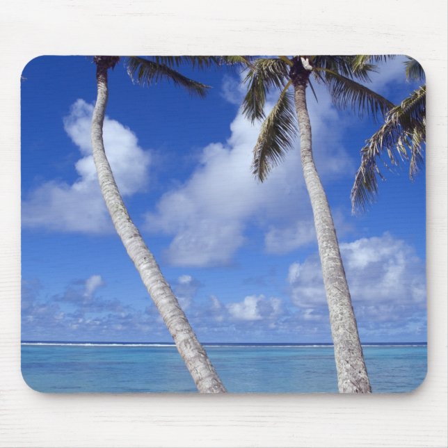 Palmengesäumter Strand Cook Inseln Mousepad (Vorne)