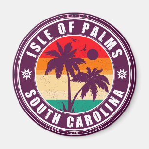 Palmeninsel South Carolina - Retro Vintager 60er Magnet