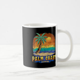 Palmenküste Florida Vintag gestresstes Souvenir Kaffeetasse