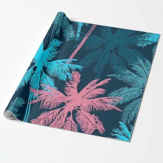 Palmenmuster Geschenkpapier (Ungerollt)