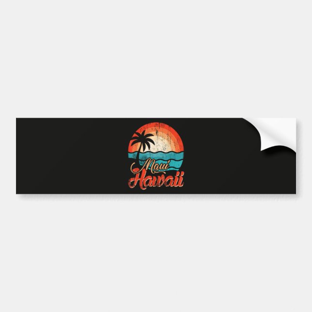 Palmenstrand Hawaii-Strand Autoaufkleber (Vorne)