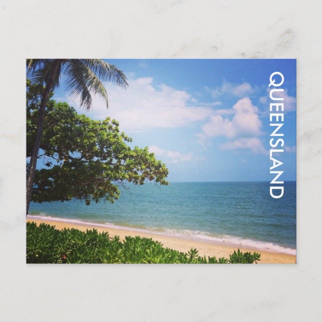 Palmenstrand Postkarte (Vorderseite)