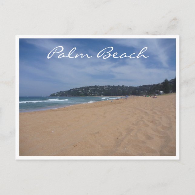 Palmenstrand Postkarte (Vorderseite)