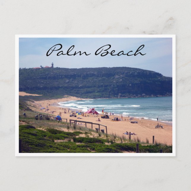 Palmenstrand Postkarte (Vorderseite)