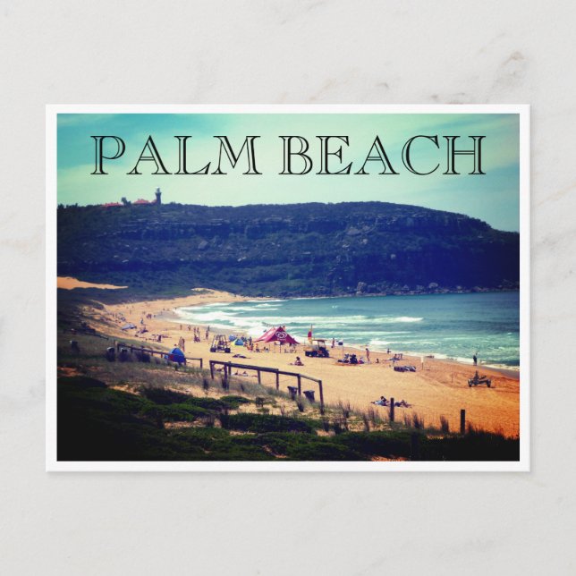 Palmenstrand Sommer Postkarte (Vorderseite)