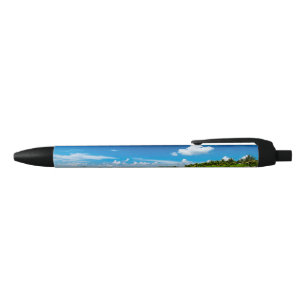 Palmenstrand Tiefblaue Himmelswasser Kugelschreiber