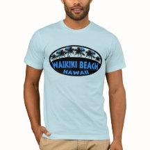 Palment-shirt blauen Schwarzen Waikiki