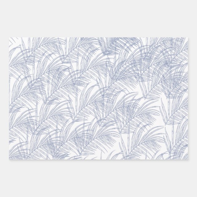Palmenwedel-Verpackungspapier Geschenkpapier Set (Vorderseite)