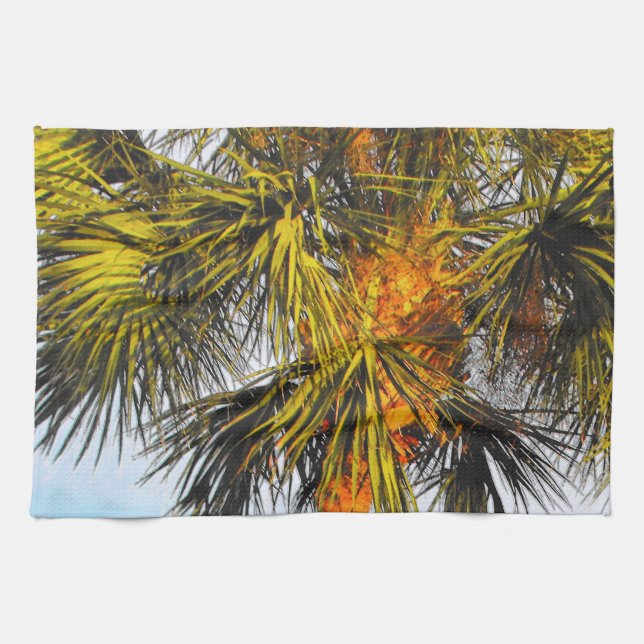 Palmenzweige, Nachmittagssonne Handtuch (Horizontal)