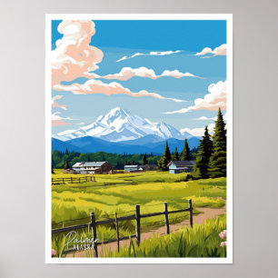 Palmer Alaska Kunst Vintage Reiseillustration Poster