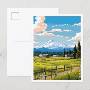 Palmer Alaska Kunst Vintage Reiseillustration Postkarte
