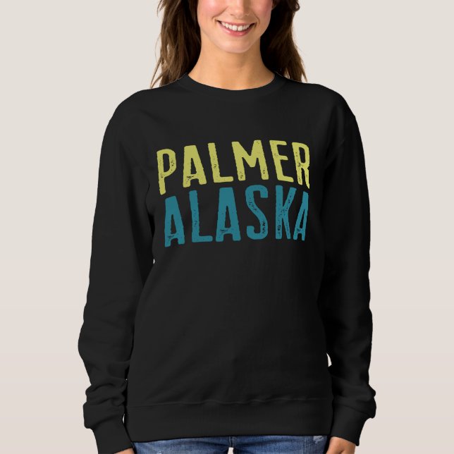 Palmer Alaska Pazifikküste gestapelt Sweatshirt (Vorderseite)