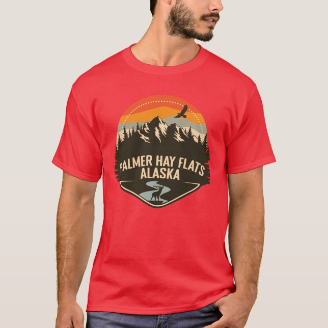 Palmer Hay Flats Alaska Camping Retro Oversifizier T-Shirt (Vorderseite)