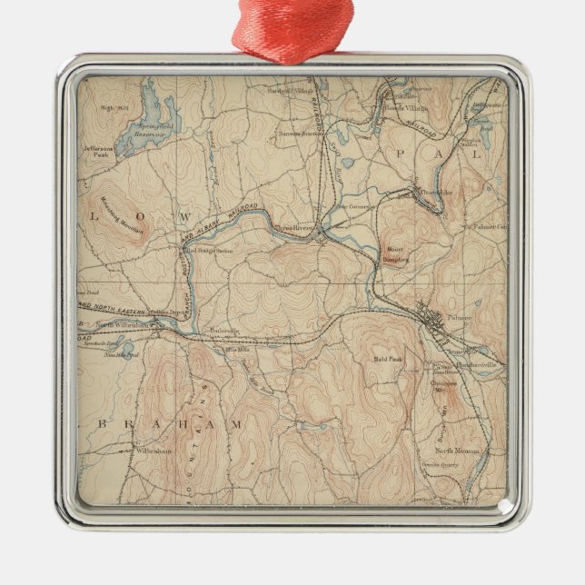 Palmer, Massachusetts Silbernes Ornament (Vorne)