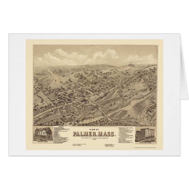 Palmer, panoramische Karte MAs - 1879 (Vorderseite (Horizontal))