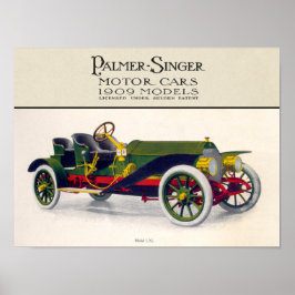 Palmer-Singer Motor Cars, 1909 Poster