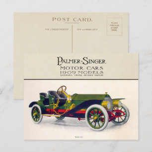 Palmer-Singer Motor Cars, 1909 Postkarte