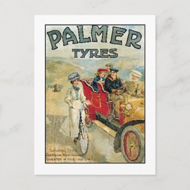 Palmer Tires Ad Postkarte (Vorderseite)