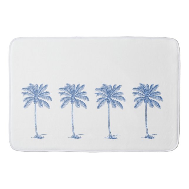 Palmetto-Bäume am Meer Badematte (Vorderseite)