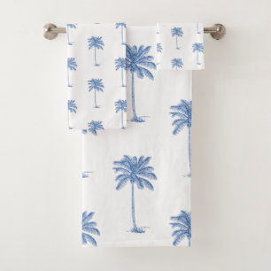 Palmetto-Bäume am Meer Badhandtuch Set