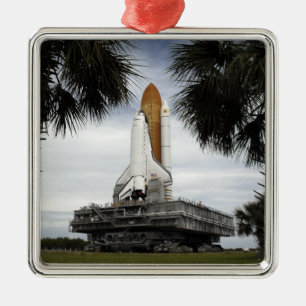Palmetto Bäume Rahmen Raum Shuttleservice Endeavor Silbernes Ornament