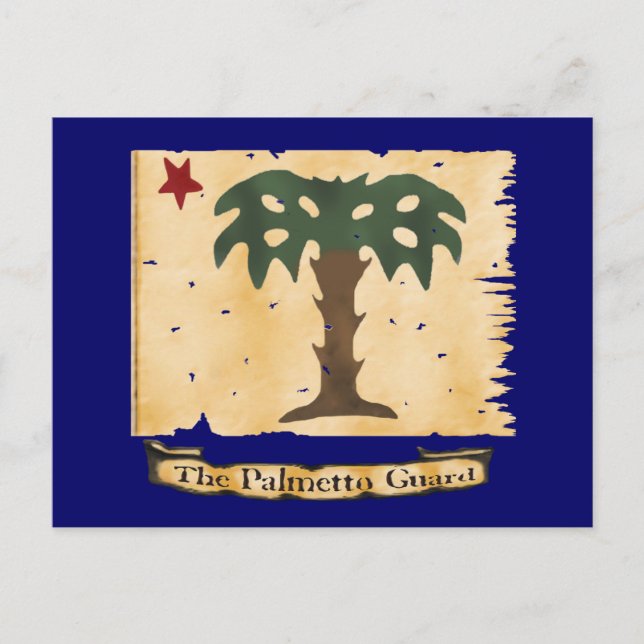 Palmetto Guard Flag Postkarte (Vorderseite)