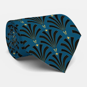 Palmettos Blue in den 1920er Jahren Vintag Roaring Krawatte