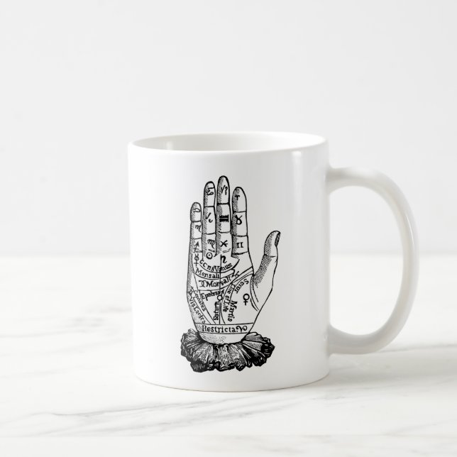 Palmistry-Diagramm, 1885 Tasse (Rechts)