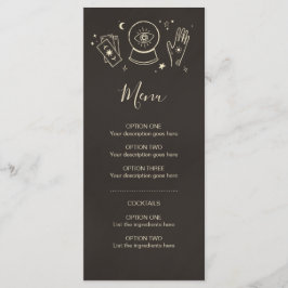 Palmistry Witchcraft Halloween-Party Cocktail Menü Menükarte