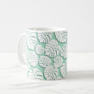 Palmmonstera nahtloses Muster 3 Kaffeetasse