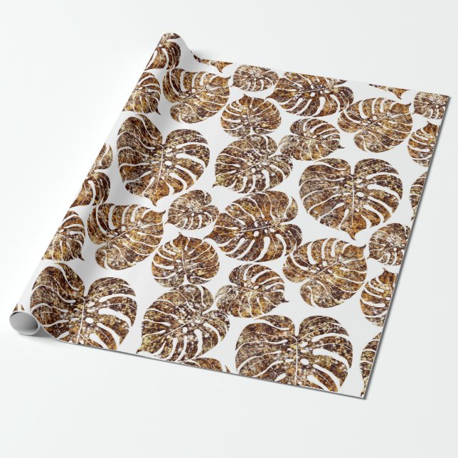 Palmmonstera nahtloses Muster Geschenkpapier (Ungerollt)