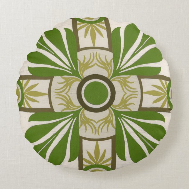 Palmmotif I Rundes Kissen (Vorderseite)