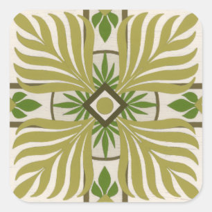 Palmmotif II Quadratischer Aufkleber