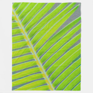 Palmmuster Fleecedecke