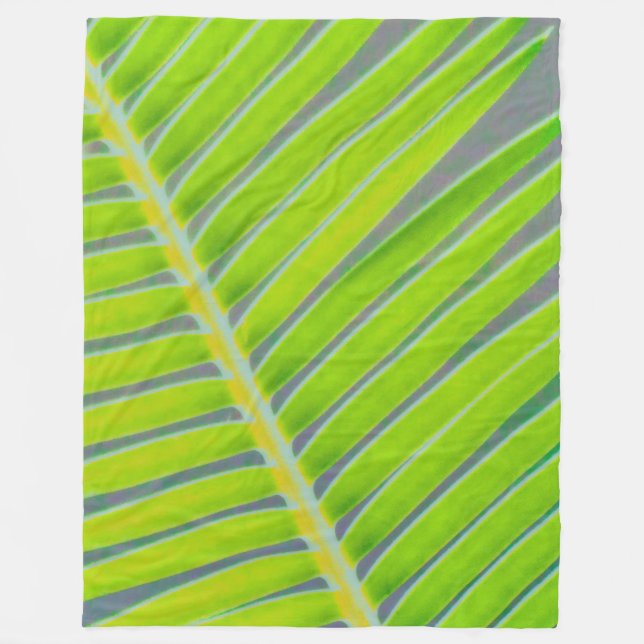 Palmmuster Fleecedecke (Vorderseite)