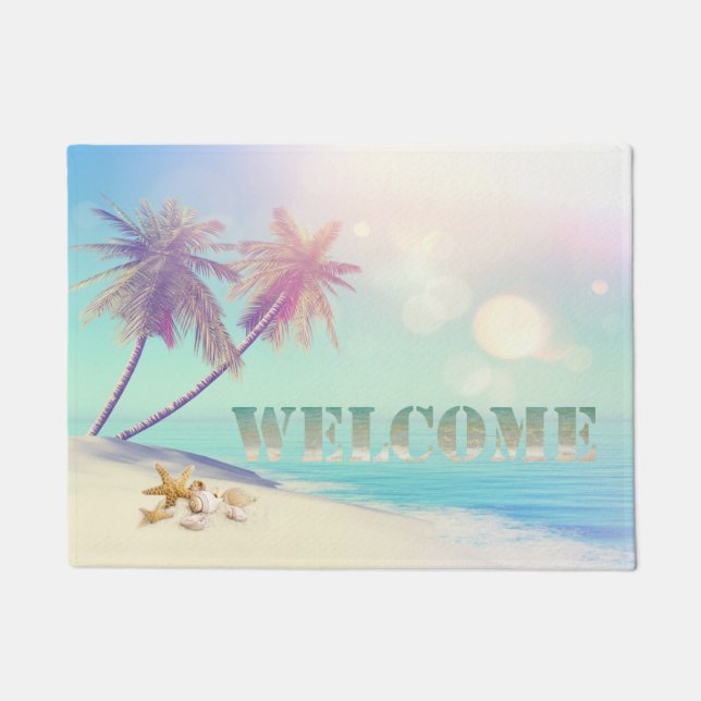 Palms Beach Seashells  Welcome  Fußmatte (Vorderseite)