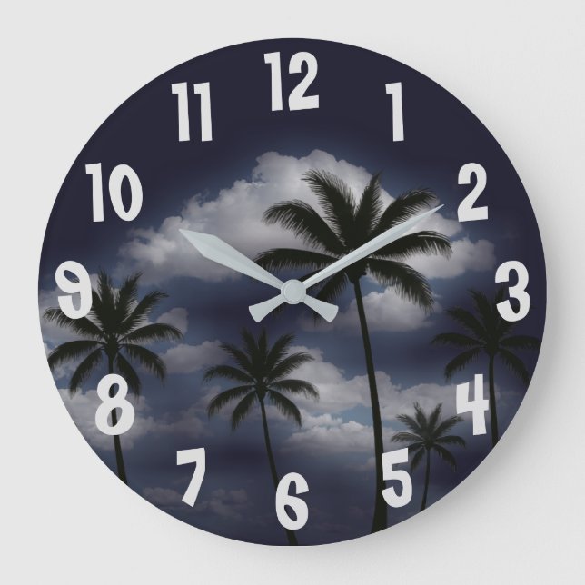 Palms Große Wanduhr (Vorderseite)