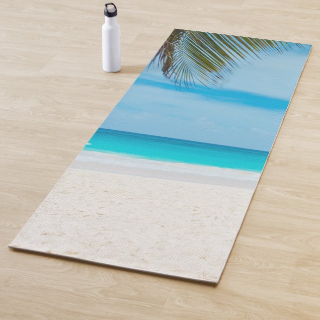 Palms Sea Sand Blue Sky Fitness Elegantes Template Yogamatte (Beispiel)
