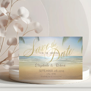 Palms Sunset Beach Hochzeit Save the Date