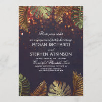 Palms und String Lights Beach Engagement Party