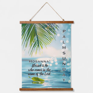 Palmsonntag-Hosanna-Schrift Wandteppich Mit Holzrahmen
