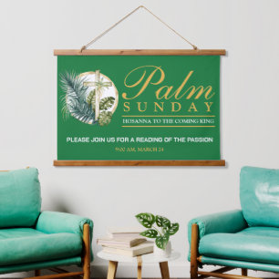 Palmsonntag Wandteppich Mit Holzrahmen