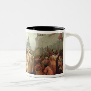 Palmsonntags-Prozession Zweifarbige Tasse