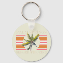 Palmsprings vor dem Ring - Retro Bachelorette Schlüsselanhänger