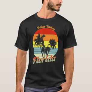 Palmtal Florida Retro Tropische Palmen T-Shirt