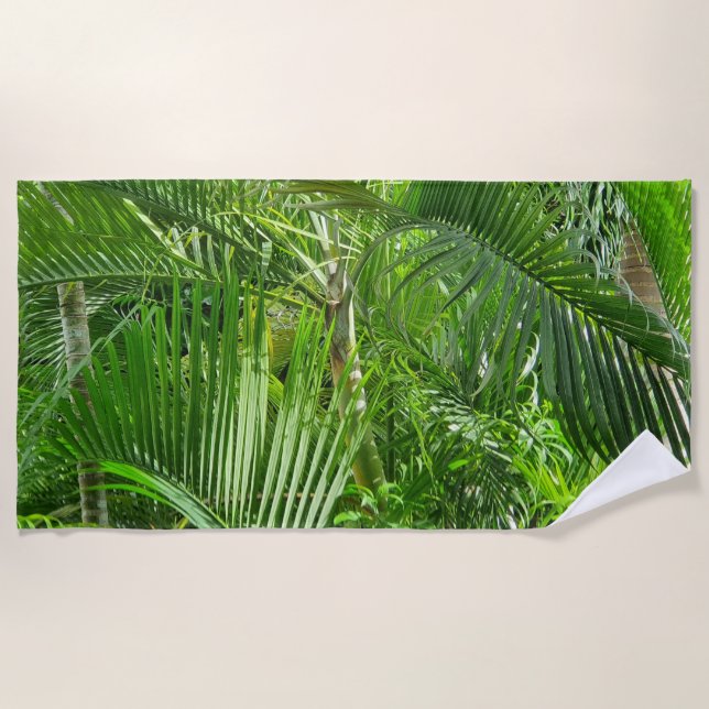 PalmTrees Jungle Beach Handtuch (Vorderseite)