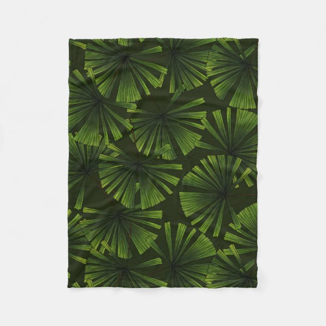 Palmwedel Fleecedecke (Vorderseite)